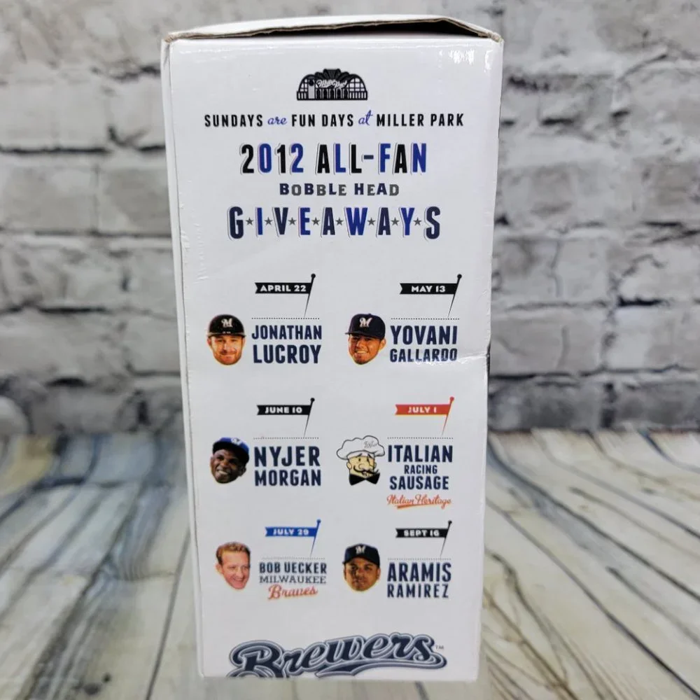 Milwaukee‎ Brewers Jonathan Lucroy Collectible Bobble Head Figure 2012 MLB